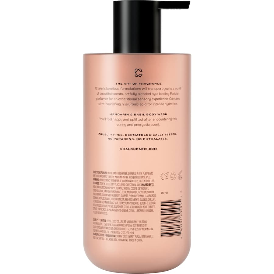 Chalon Body Wash Mandarin & Basil 580mL