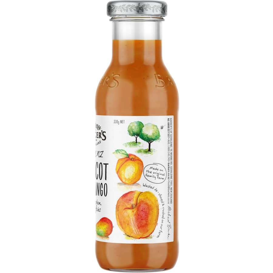 Barkers Apricot Sauce NZ Spiced With Mango 330g