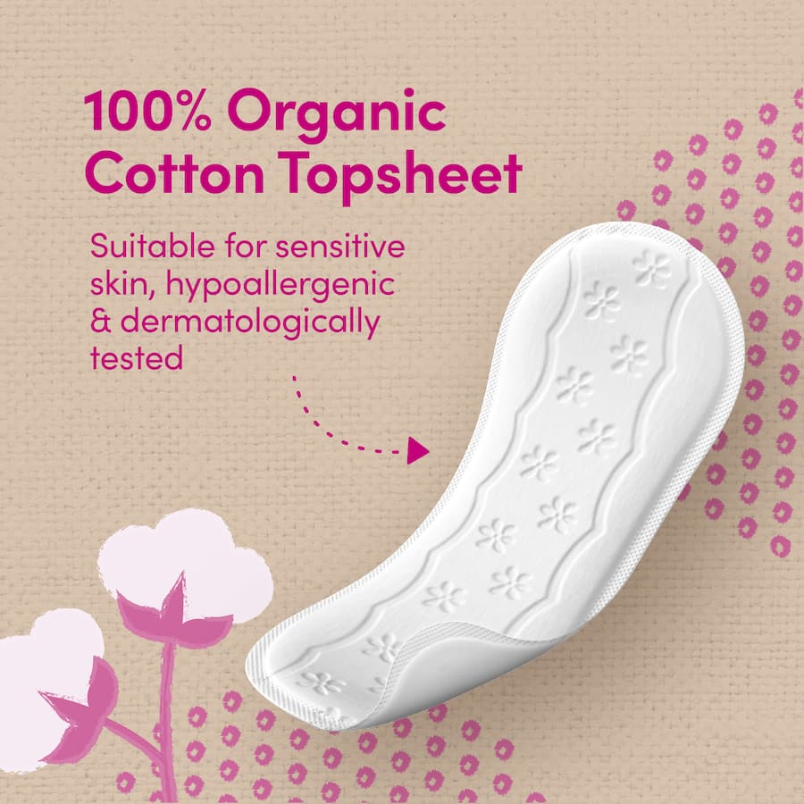 Carefree Organics Panty Liners Original 30pack