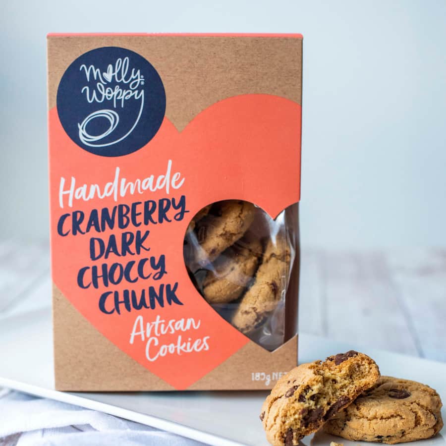 Molly Woppy Biscuits Cranberry Dark Choccy Chunk 185g