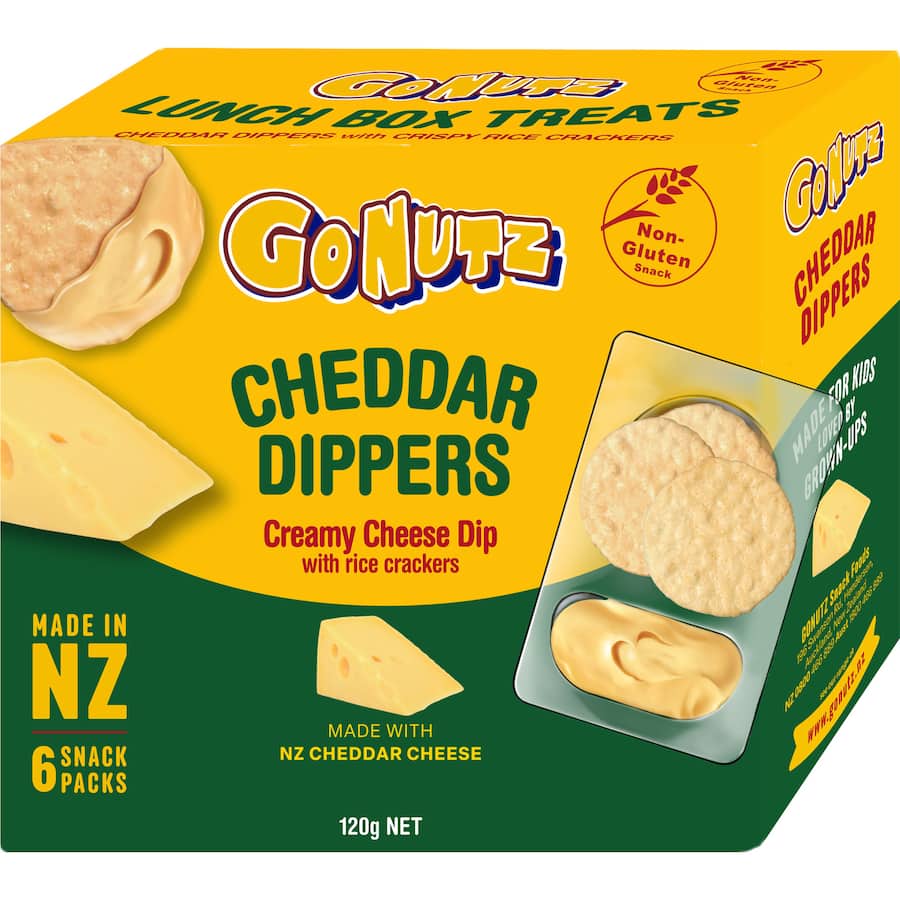 Gonutz Dippers Gluten Free Crackers & Cheese 114g