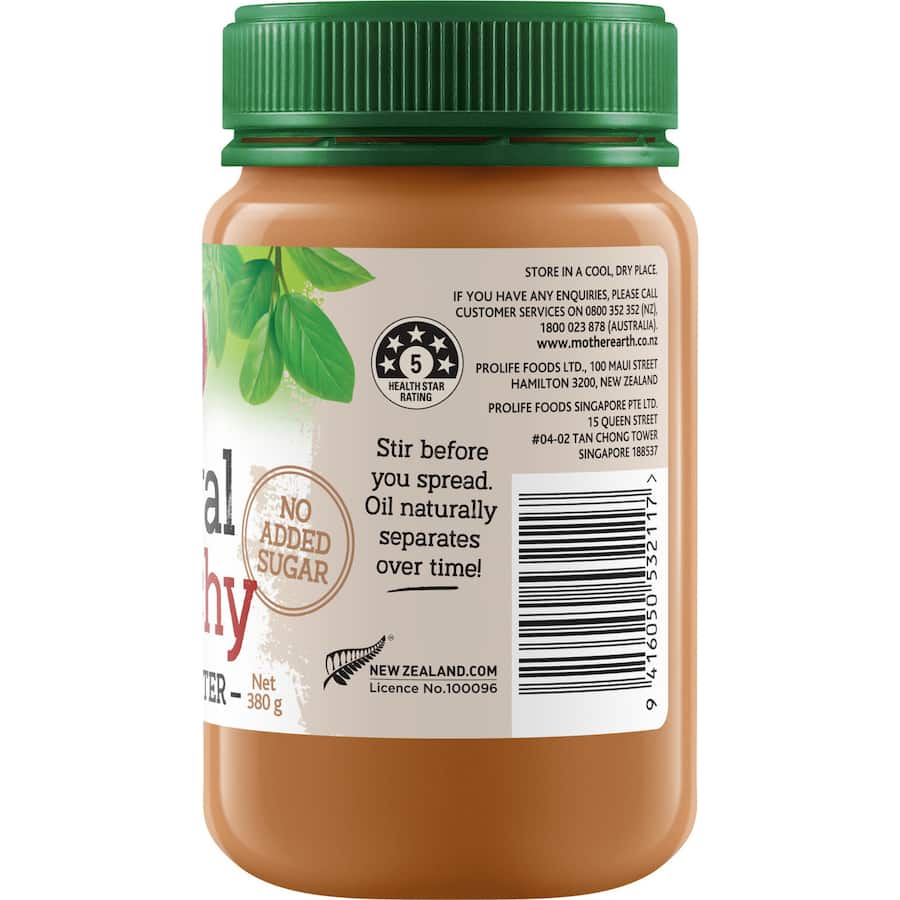 Mother Earth Peanut Butter Crunchy 380g