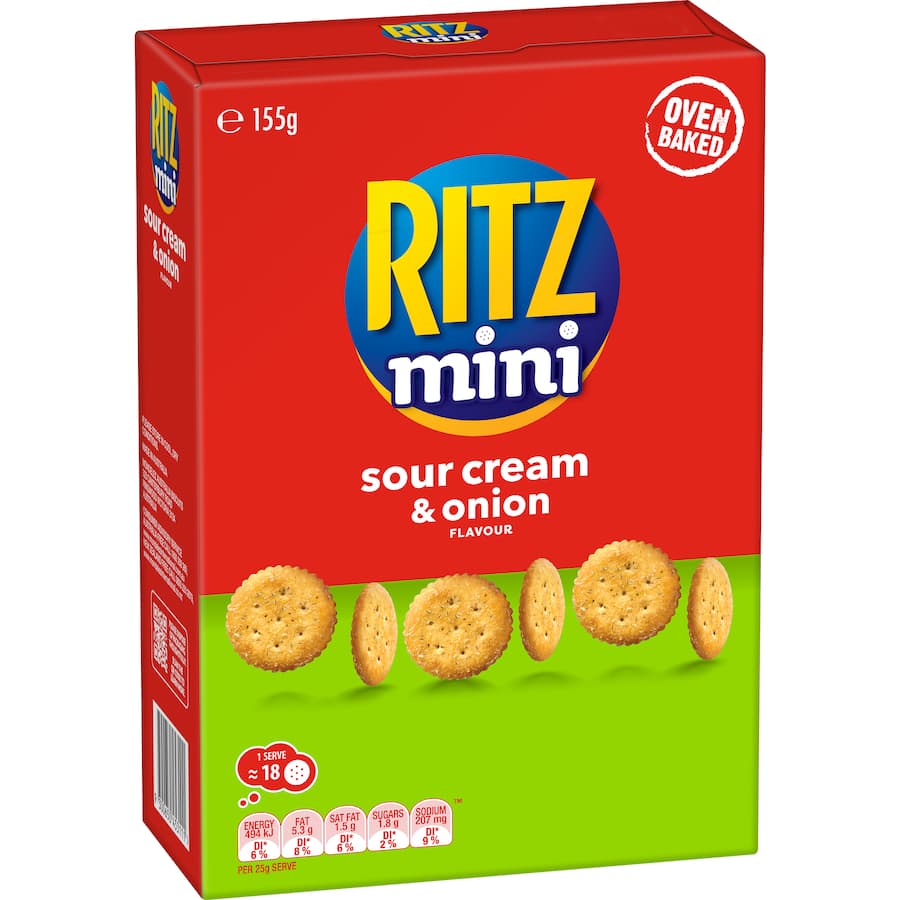Ritz Mini Crackers Sour Cream And Onion 155g