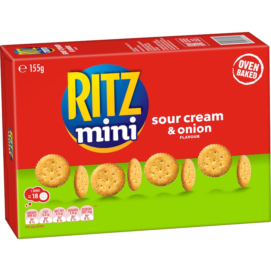 Ritz Mini Crackers Sour Cream And Onion 155g