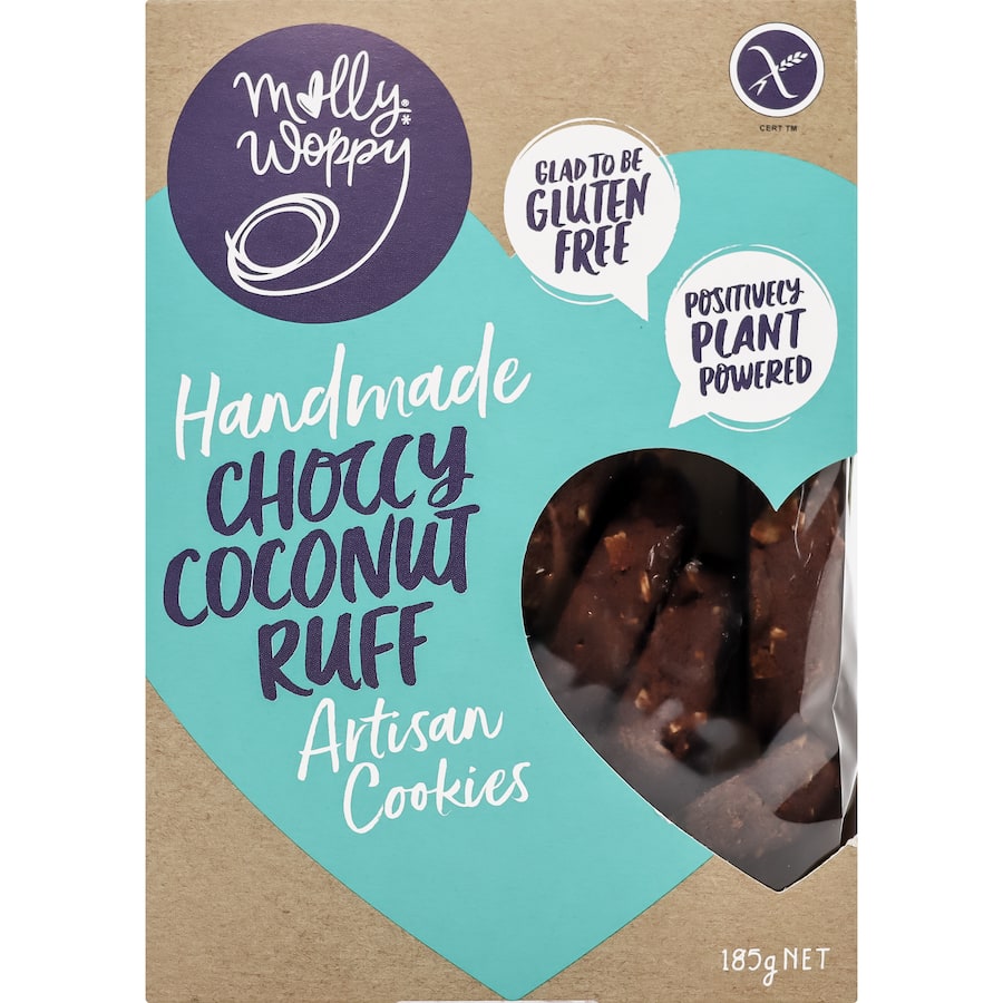 Molly Woppy Gluten Free Cookies Choccy Coconut Ruff 185g