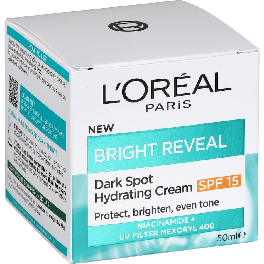 Loreal Bright Reveal Dark Spot Hydrating Cream Spf15 50mL