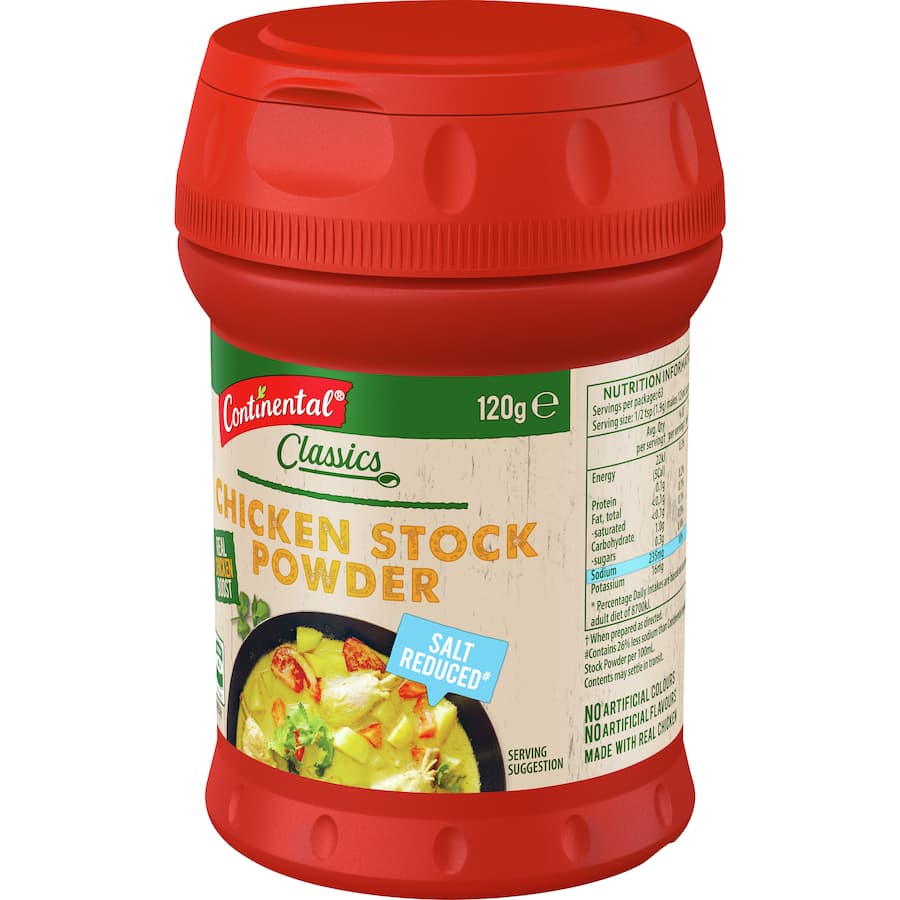 Continental Chicken Stock Powder Salt Reduced 120g