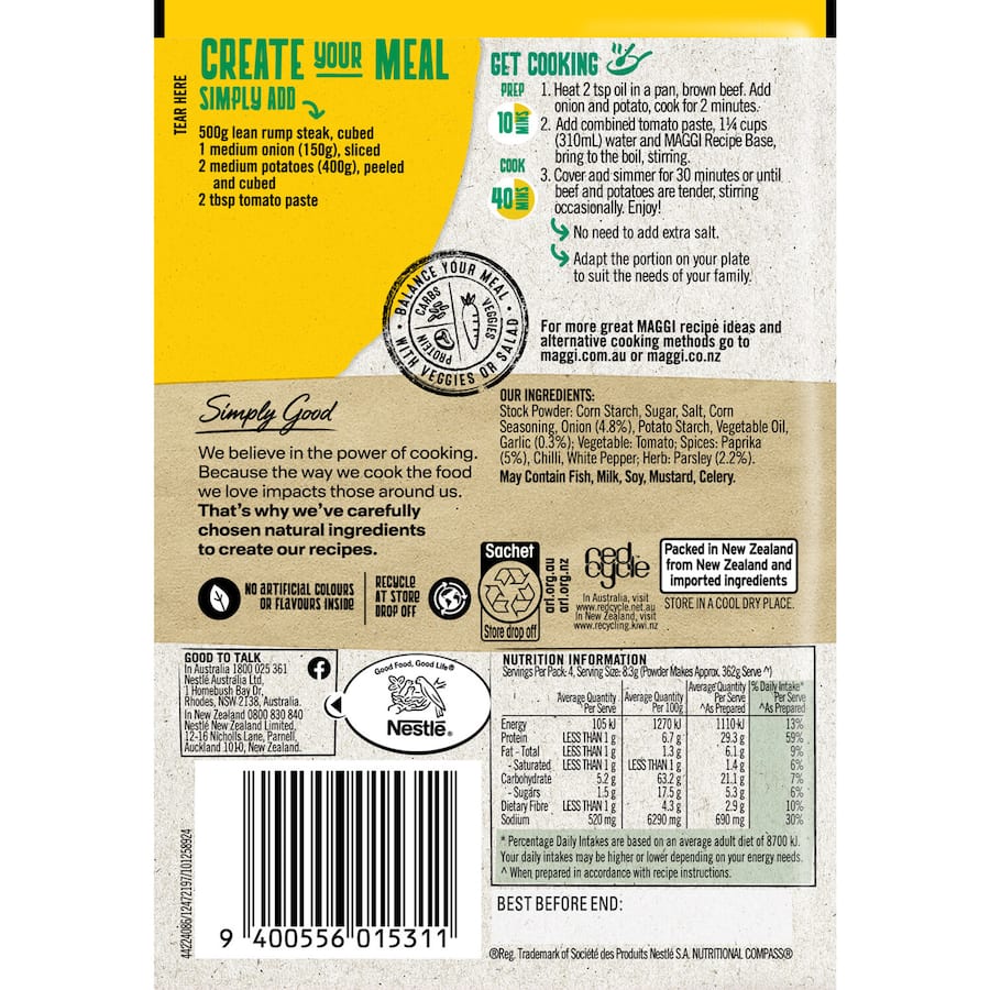 Maggi Recipe Base Beef Goulash 33g