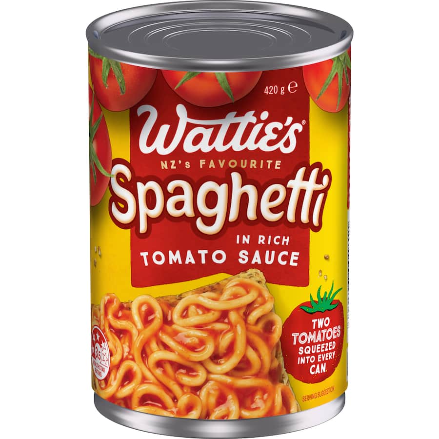 Watties Spaghetti In Tomato Sauce  Can 420g