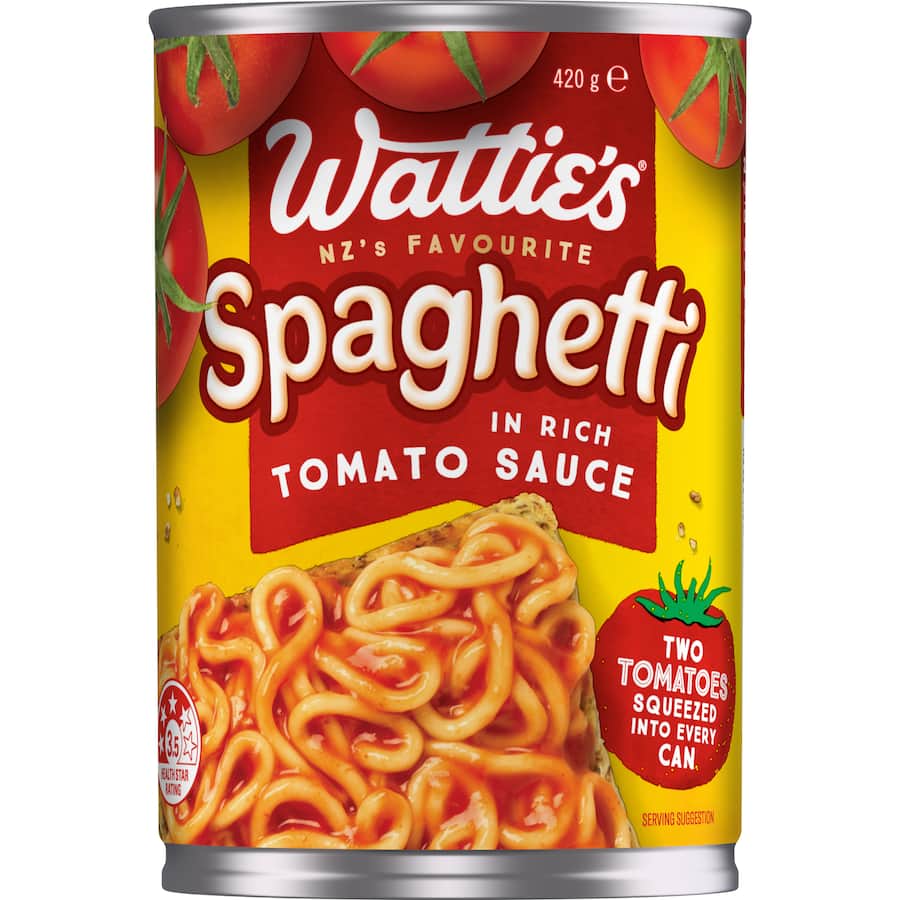 Watties Spaghetti In Tomato Sauce  Can 420g