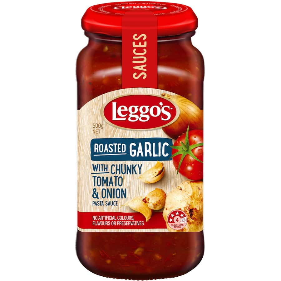 Leggo's Pasta Sauce Roasted Garlic Tomato & Onion 500g