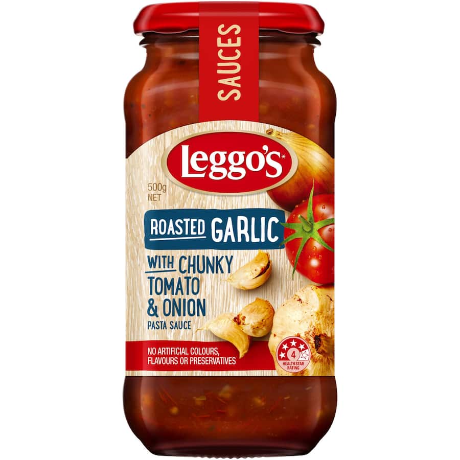 Leggo's Pasta Sauce Roasted Garlic Tomato & Onion 500g