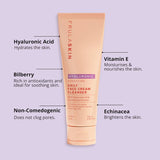 Frula Face Cream Cleanser Hyaluronic Hydrating 100mL