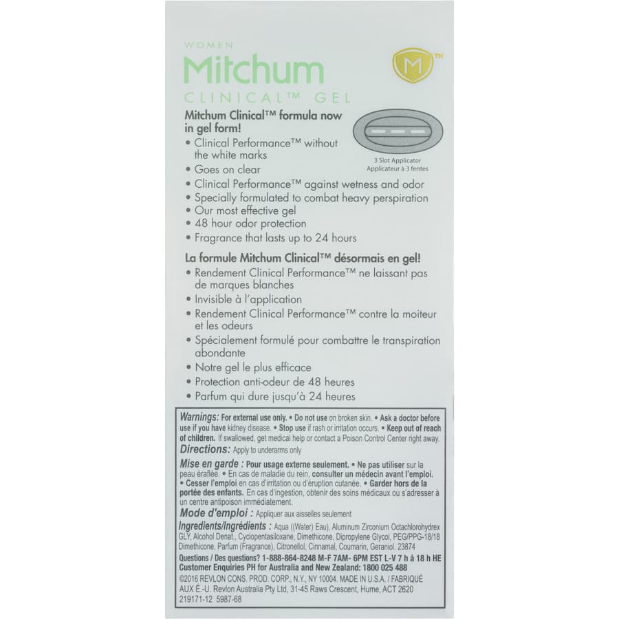 Mitchum Clinical Roll On Powder Fresh Gel 57g