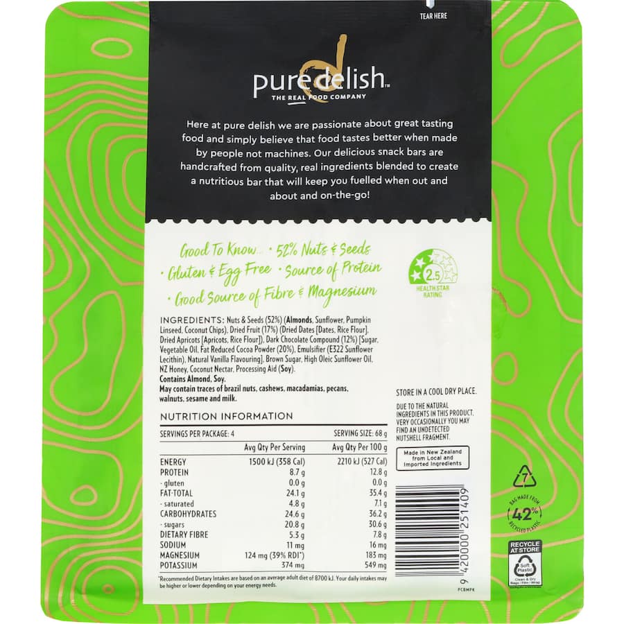Pure Delish Snack Bar Primal Choc Bar Multipack 240g