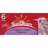 Sunbeam Fruit Snack Yoghurt Coated Sultanas 180g 6 x 30g
