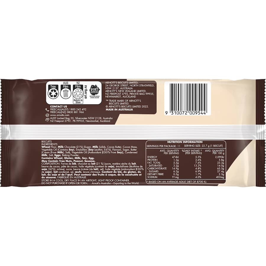 Arnotts Chocolate Biscuits Scotch Fingers 250g
