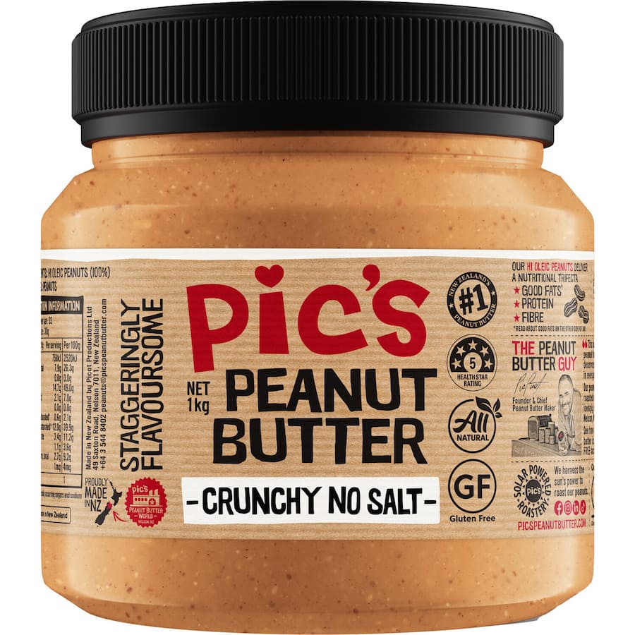 Pic's Really Good Peanut Butter Crunchy No Salt 1kg