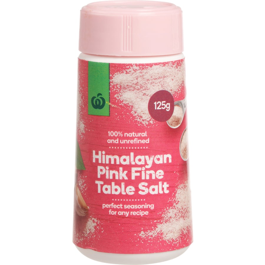 Woolworths Salt Fine Cut Himalayan Pink Shaker 125g