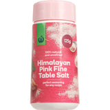 Woolworths Salt Fine Cut Himalayan Pink Shaker 125g