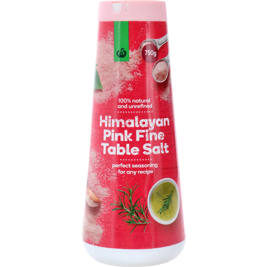 Woolworths Himalayan Pink Salt Fine Cut Shaker 750g