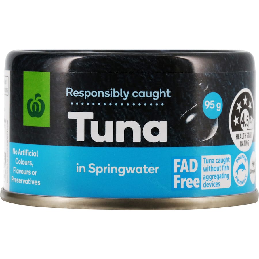 Woolworths Tuna In Spring Water Tear tab can 95g