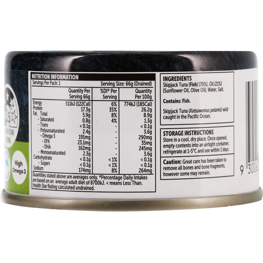 Woolworths Tuna In Oil Tear tab can 95g
