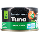 Woolworths Tuna Tomato & Basil Tear tab can 95g