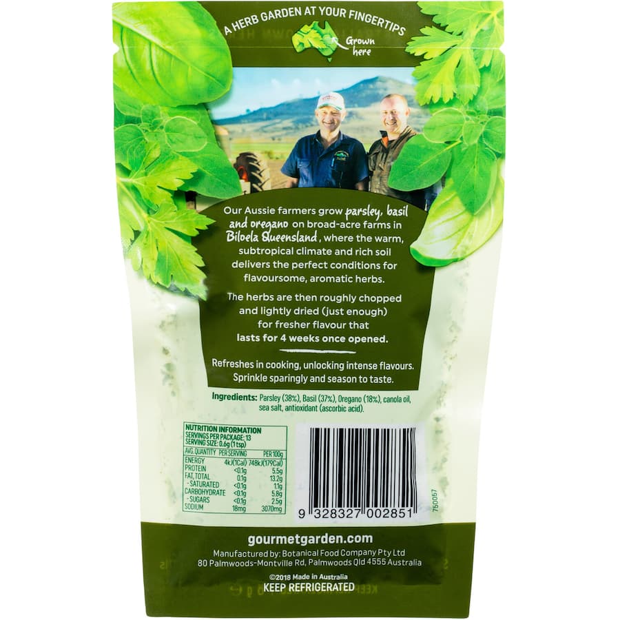 Gourmet Garden Fresh Vegetable Mixed Herbs Lightly Dried Packet 8g