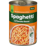 Woolworths Spaghetti In Tomato Sauce 420g