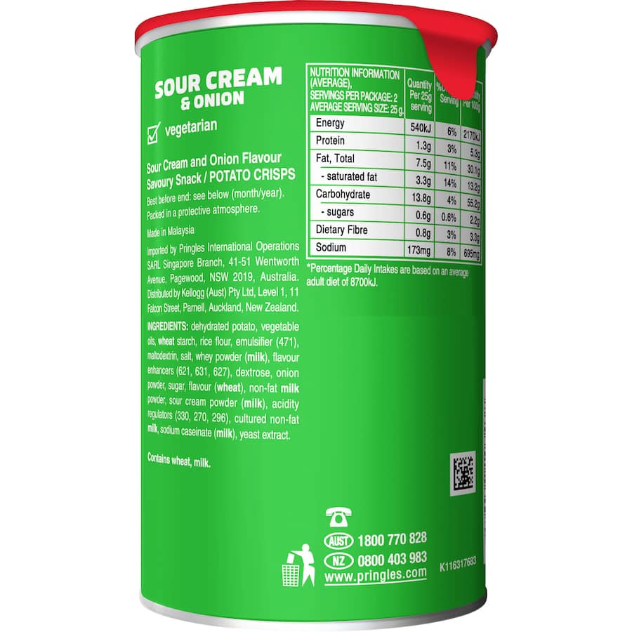 Pringles Chips Sour Cream & Onion 53g