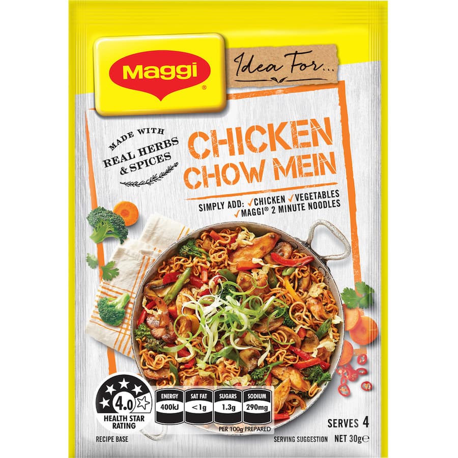 Maggi Recipe Base Chicken Chow Mein Sachet 30g