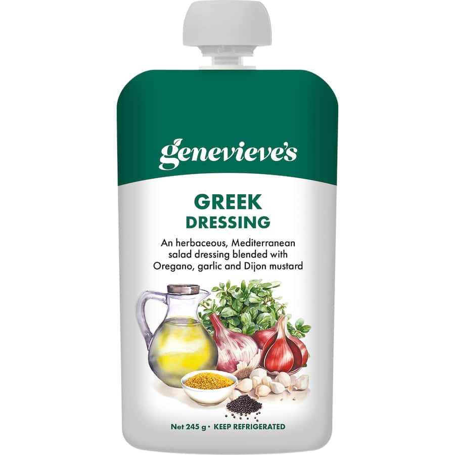 Genevieves Greek Dressing  Pouch 245g