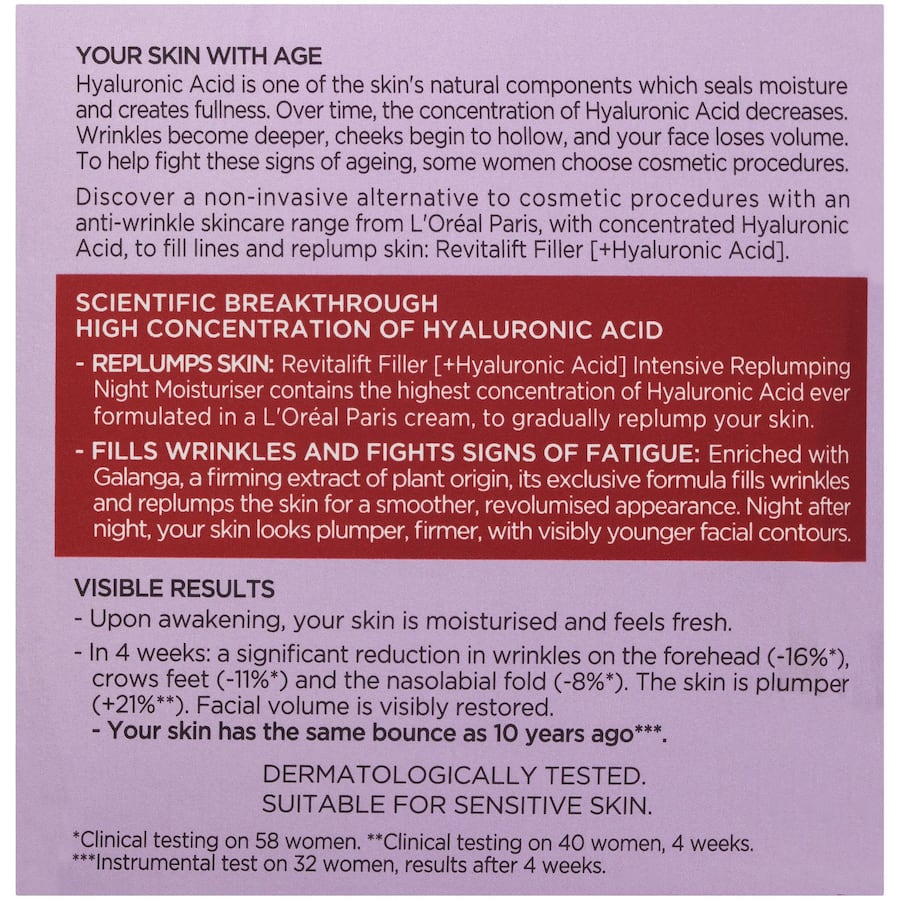 L'oreal Paris Revitalift Night Cream Filler 50mL