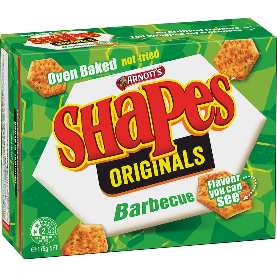 Arnotts Shapes Crackers Bbq Originals 175g