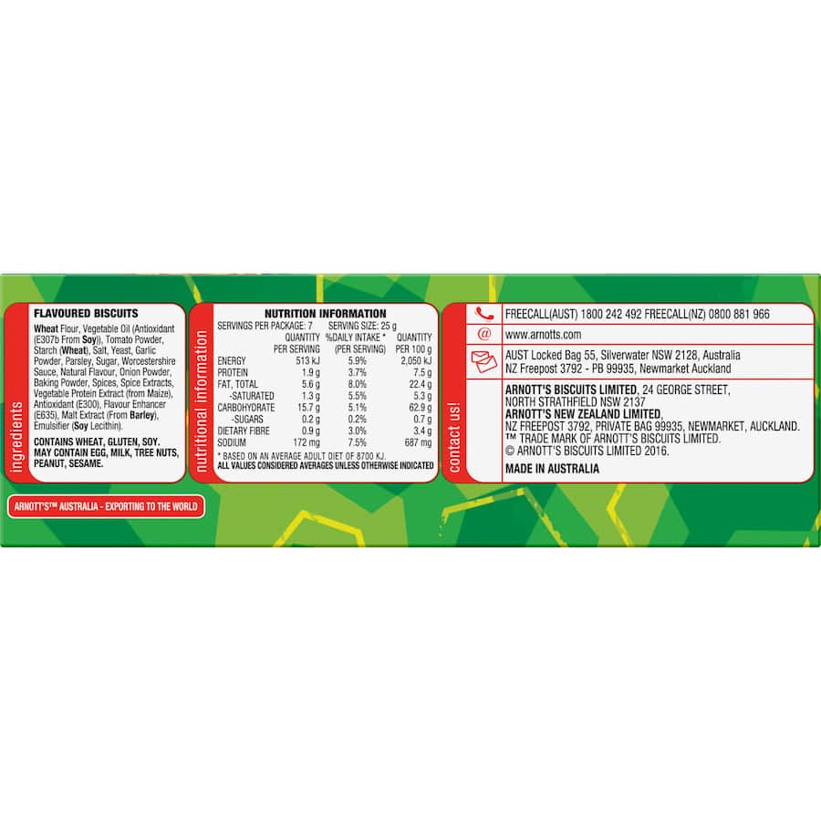 Arnotts Shapes Crackers Bbq Originals 175g