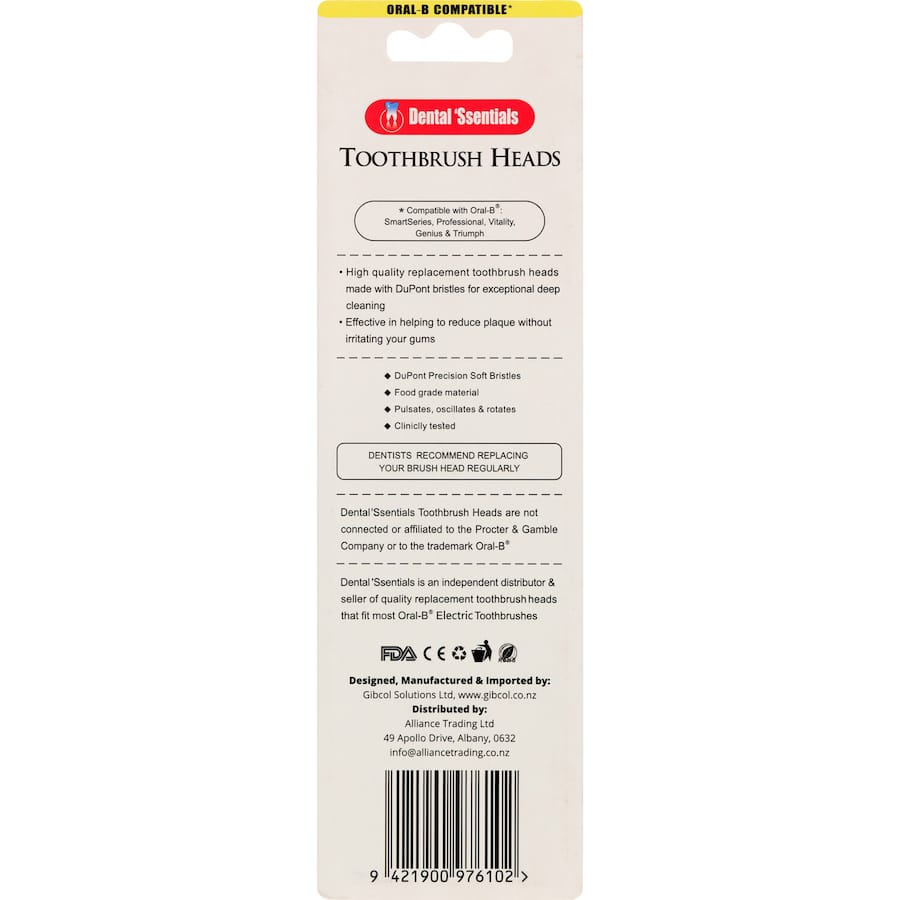 Dental 'Ssentials Toothbrush Heads  2ea