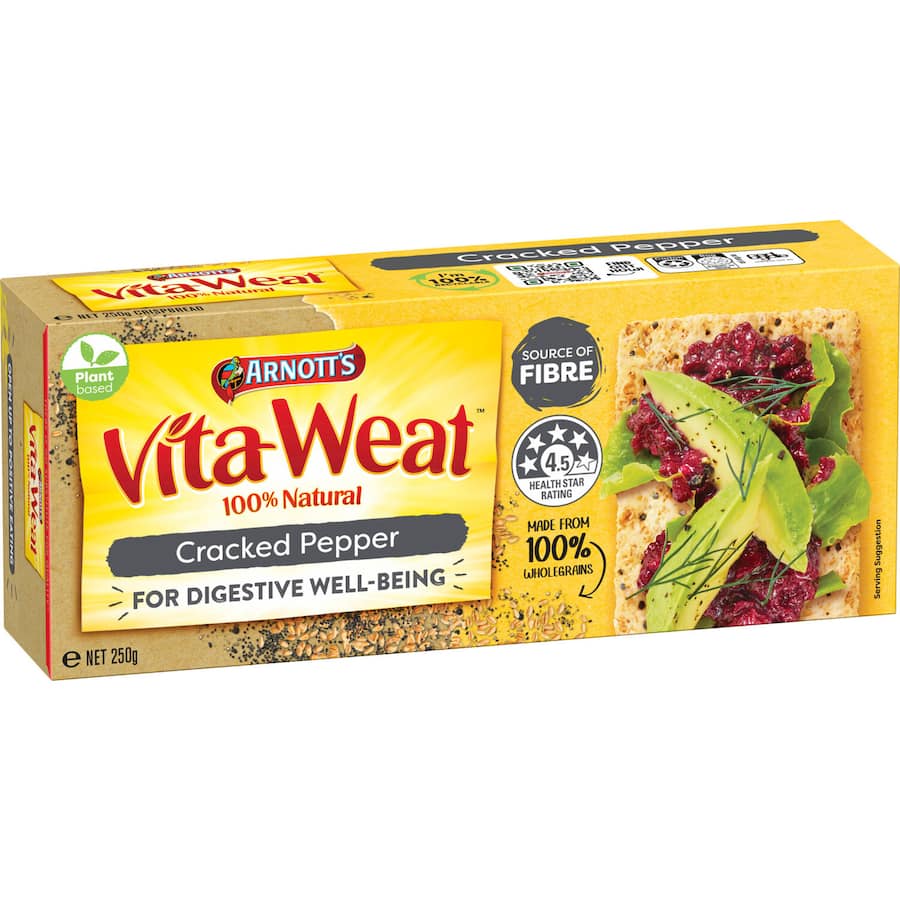 Arnotts Vita Weat Crispbread Cracked Pepper Box 250g