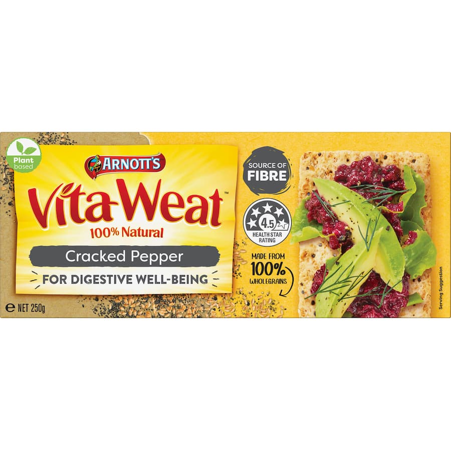 Arnotts Vita Weat Crispbread Cracked Pepper Box 250g