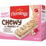 Flemings Chewy Muesli Bars Berry Smoothie 6pk 165g