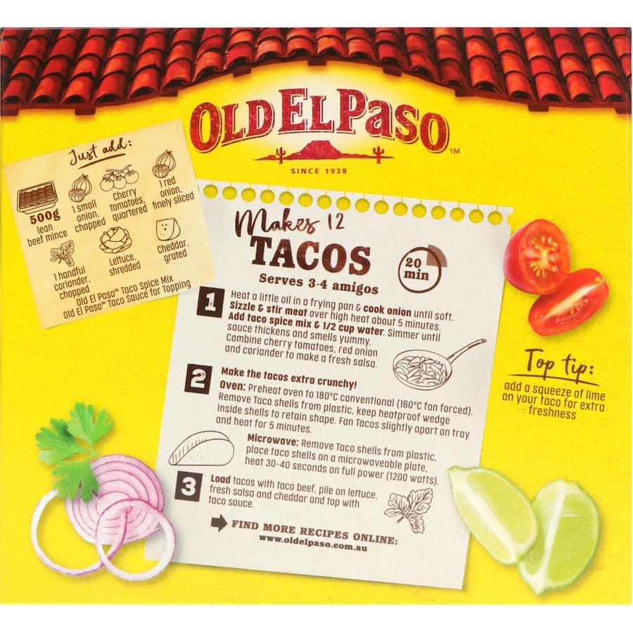Old El Paso Taco Shells  12 pack 156g