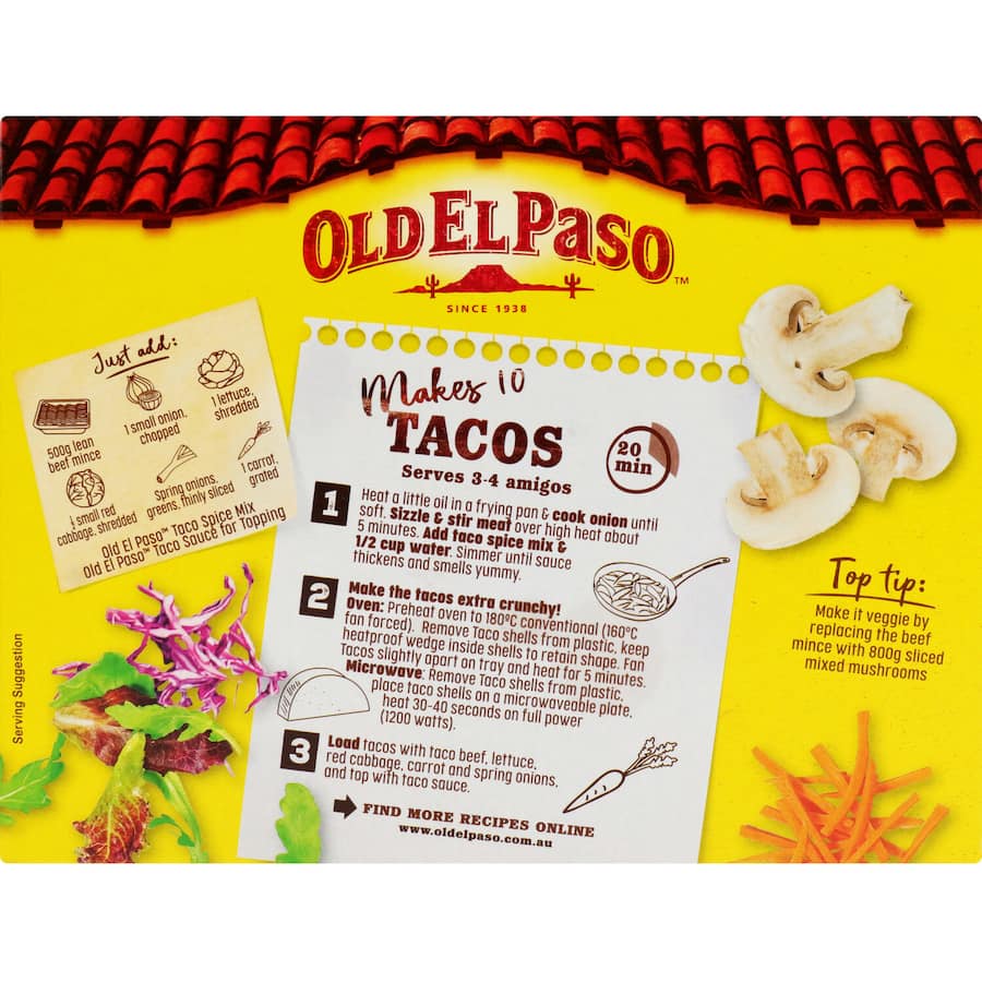Old El Paso Taco Shells  10 pack 160g