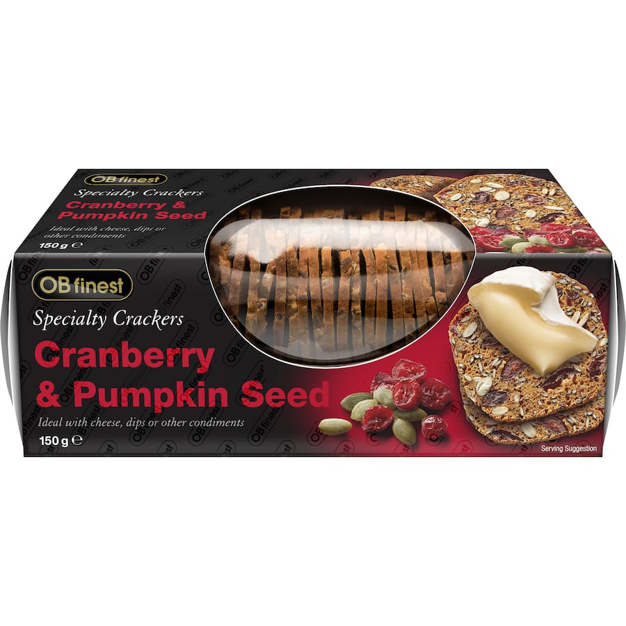 Ob Finest Crackers Cranberry & Pumpkin 150g