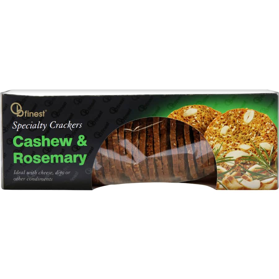 Ob Finest Specialty Crackers Cashew & Rosemary 150g