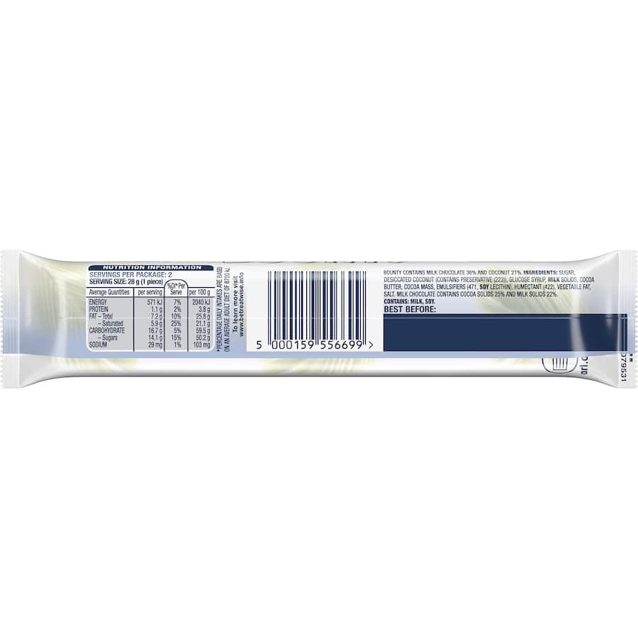 Bounty Chocolate Bar Coconut 56g