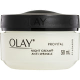 Olay Anti Wrinkle Provital Night Face Cream Moisturiser For Mature Skin 50g