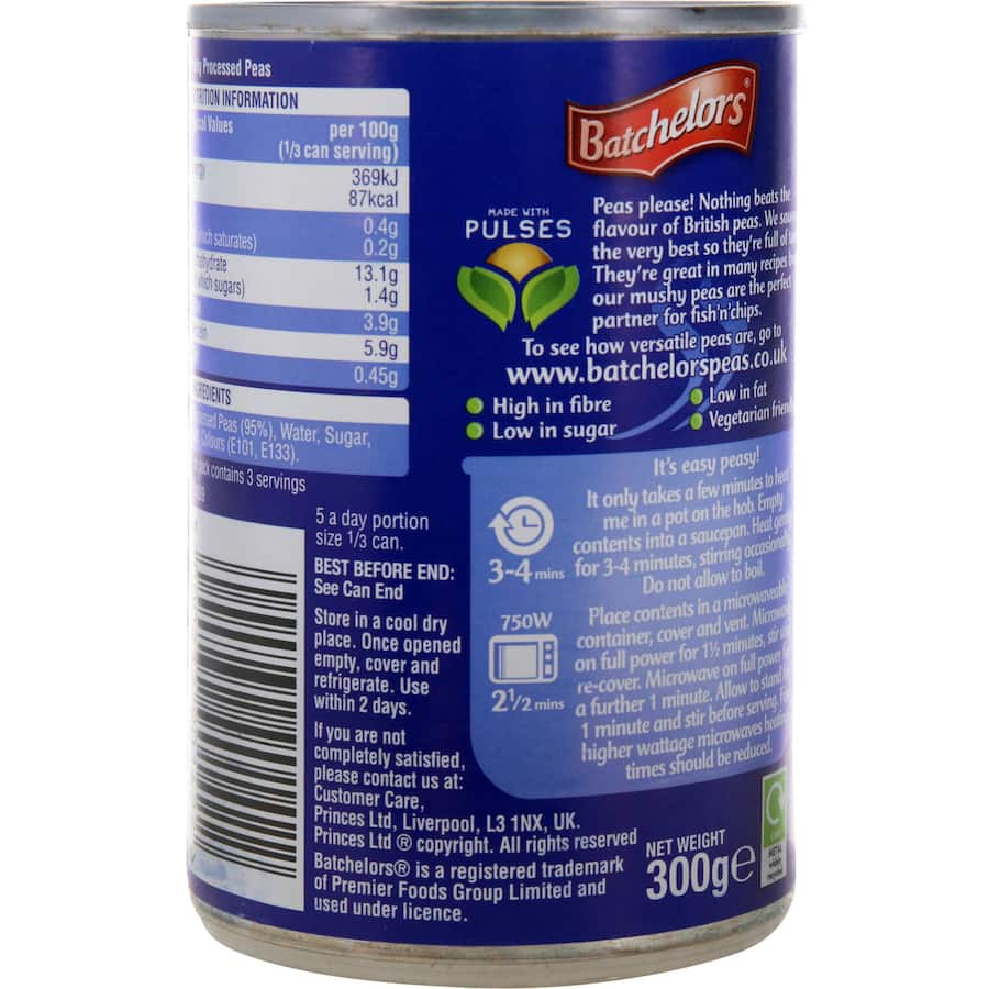 Batchelors Peas Mushy Original 300g