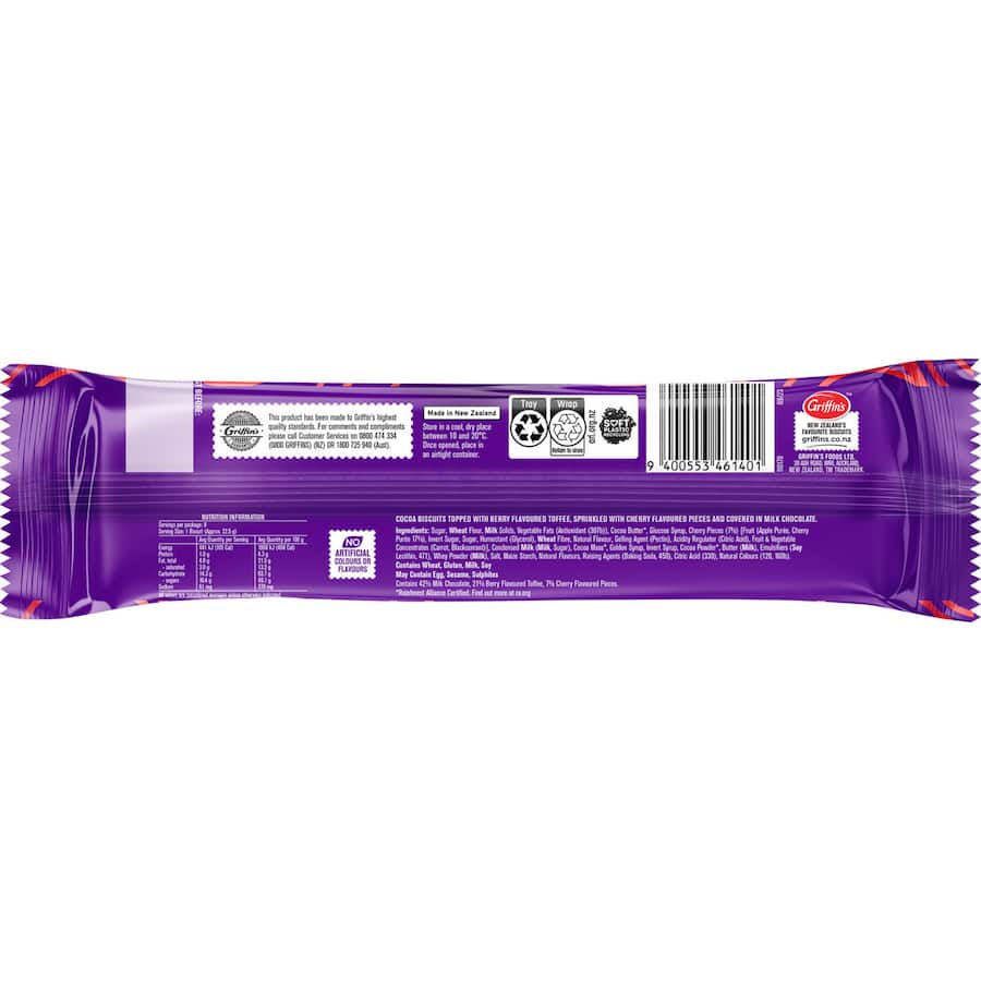 Griffins Toffee Pops Chocolate Biscuits Berry Bliss 180g