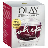 Olay Regenerist Whip Uv Face Cream Moisturiser Spf 30 50g