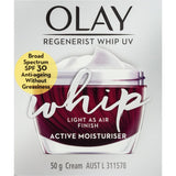 Olay Regenerist Whip Uv Face Cream Moisturiser Spf 30 50g